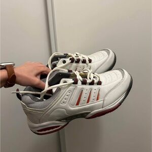 Adidas Men's White and Red Sneakers